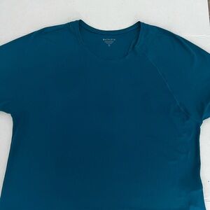 Athleta Deep Teal Short-Sleeve Crewneck Top